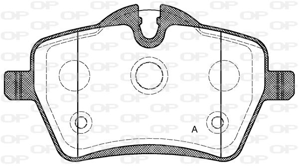 OPEN PARTS Комплект тормозных колодок, дисковый тормоз BPA1277.00
